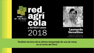 "Análisis técnico de la última temporada de uva de mesa en el norte de Perú"