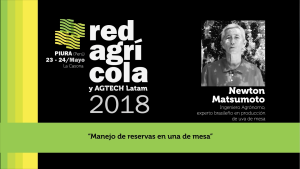 "Manejo de reservas en uva de mesa"