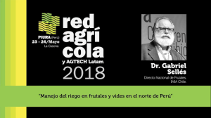 "Manejo del riego en frutales y vides en el norte de Perú"