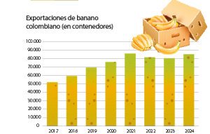 Es la fruta que  más se exporta desde Colombia